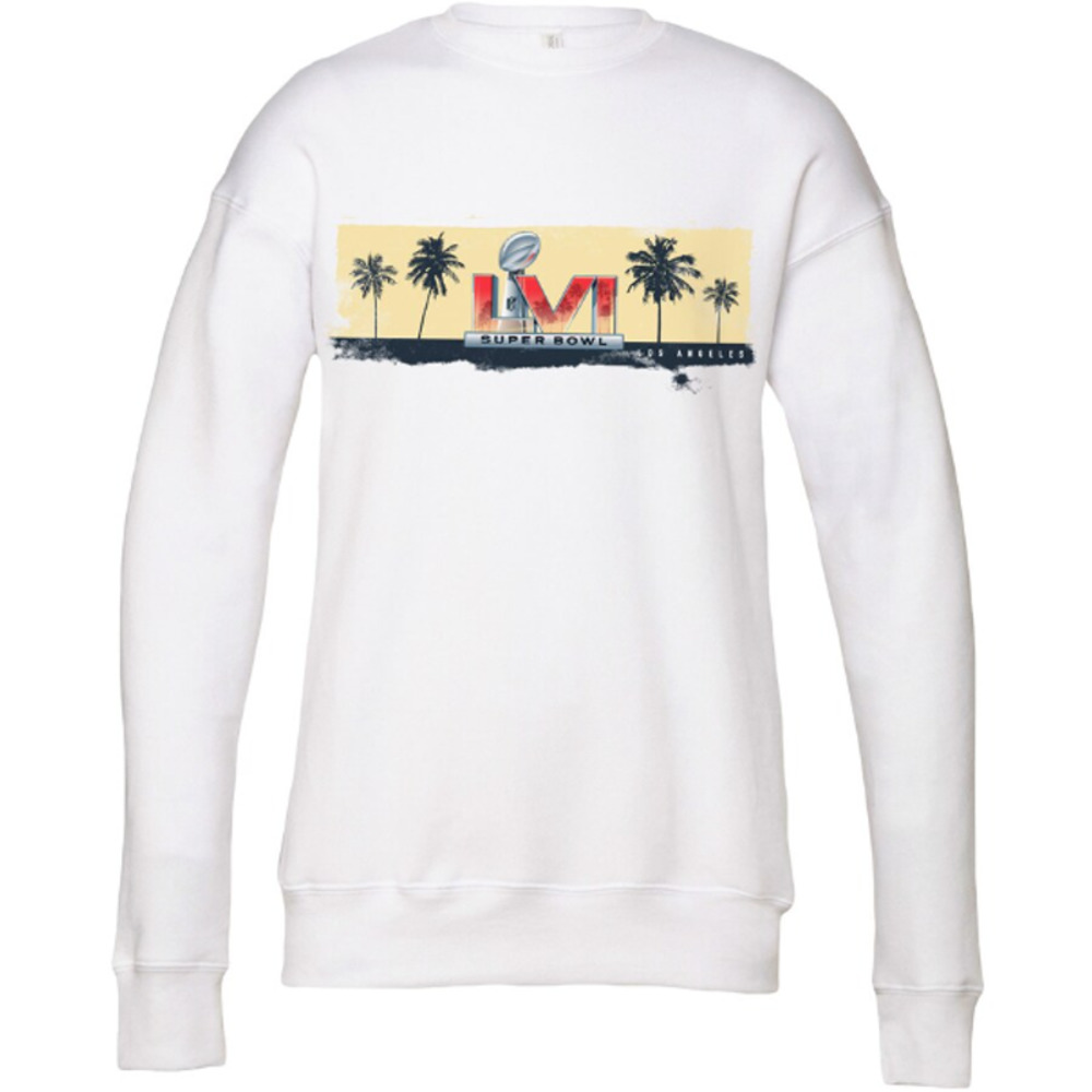 WEAR by Erin Andrews Cali Super Bowl LVI Sweatshirt, Women's Size M - White